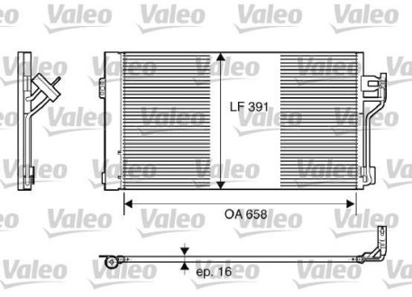 Радіатор кондиціонера Valeo 817842