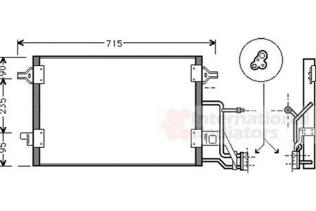 Радіатор кондиціонера A4/PASSAT 19TDI/25TDI 97- (вир-во) Van Wezel 03005173 (фото 1)