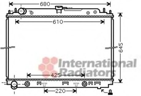 Радіатор охолодження NISSAN PATHFINDER/NAVARA 25DCi AT 05- Van Wezel 13002297 (фото 1)