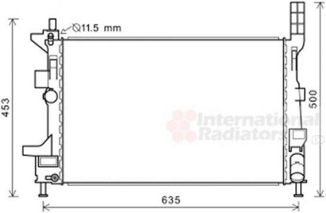 Радіатор охолодження FORD FOCUS/TRANSIT (вир-во) Van Wezel 18002578 (фото 1)