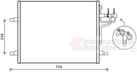 Конденсор кондиціонера Ford Kuga 02/08- ALL Van Wezel 18005483 (фото 1)