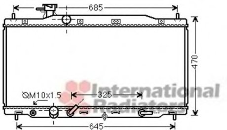 Радіатор охолодження CR-V 20i AT 06- (вир-во) Van Wezel 25002226