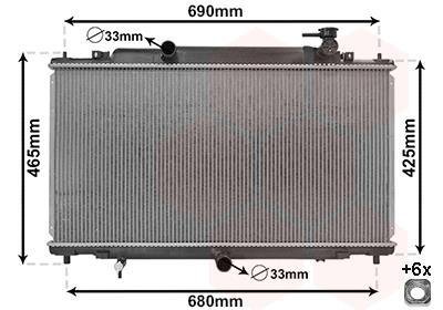 Радіатор охолодження Mazda 6 13+ 2.0/2.5 (вир-во) Van Wezel 27002280