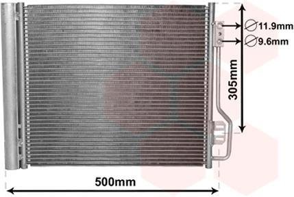 Радіатор кондиціонера Van Wezel 29005013