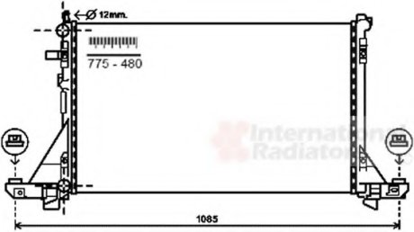 Радіатор охолодження Van Wezel 43002561