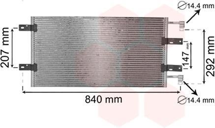 Радіатор кондиціонера Van Wezel 43005314