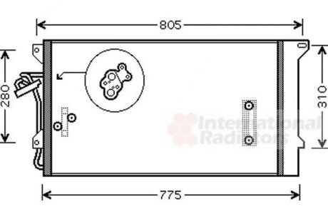 Радіатор кондиціонера Van Wezel 58005244