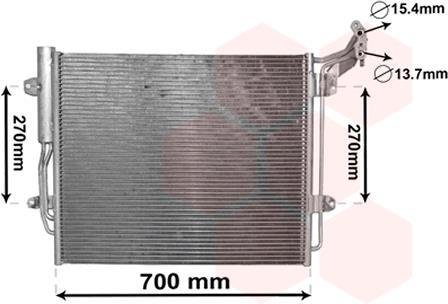 Радіатор кондиціонера Van Wezel 58005324