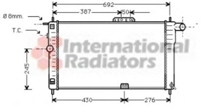 Радіатор охолодження DAEWOO NEXIA 15 MT - AC 94- Van Wezel 81002001