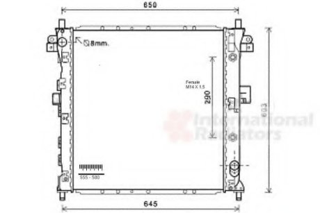 Радіатор охолодження SSANG YONG ACTYON/KYRON (05-) (вир-во) Van Wezel 81002105