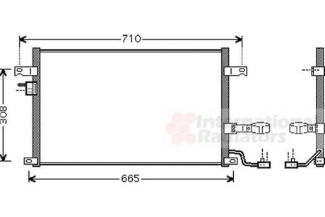 Радіатор кондиціонеру COND LACETTI/NUBIRA 03- 1,6-1,8 Van Wezel 81005056