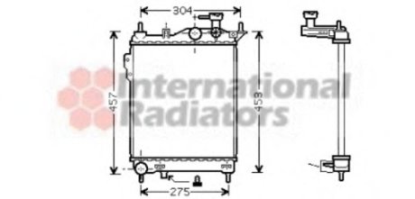 Радіатор охолодження HYUNDAI GETZ (TB) (02-) 1.1-1.6i MT (вир-во) Van Wezel 82002099