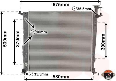 Радіатор охолодження Kia Sorento 14+ (вир-во) Van Wezel 82012714