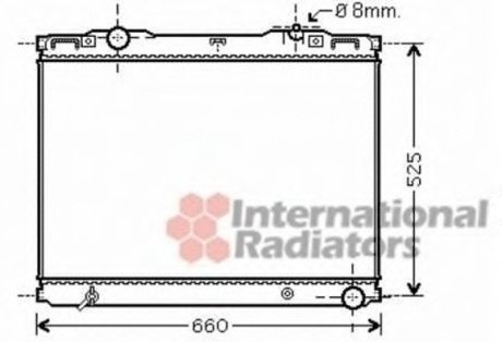 Радіатор охолодження SORENTO 25CRDi MT 02- (вир-во) Van Wezel 83002133 (фото 1)