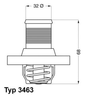 Термостат 2.0MPI 16V, 1.4MPI 8V, 1.6MPI 16V FIAT Fiorino 07-, Qubo 08-19, Scudo 95-07, Ulysse 02-10, Ulysse 94-02; PEUGEOT Bipper 08-17, 307 01-11, 206 98-12, Partner 96-08, 306 93-02, 806 98-02; CITROEN Berlingo 96-08, C4 04-11, Jumpy 95-07, Xsara 0 WAHLER 346389D