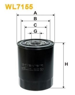 Фільтр масляний WIX FILTERS WL7155