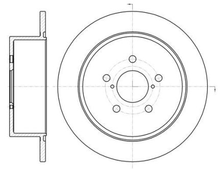 Гальмівний диск задн. Legacy/Liberty/Outback 03-09 WOKING D6130000
