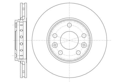 Гальмівний диск перед. Duster/Fluence/Megane/Scenic 07- WOKING D6134610