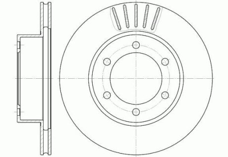 Гальмівний диск передн. 4 RUNNER III /LAND CRUISER 90 2.7-3.4 95-02 WOKING D656210