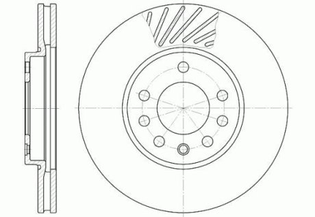 Гальмівний диск перед. Opel Astra G, H/Zafira 98- (вент.) (280x25) WOKING D658410