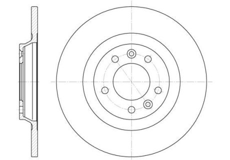 Гальмівний диск (задній) CITROËN C5/PEUGEOT 407/508/607/RCZ 1.6-3.0 04- WOKING D669000