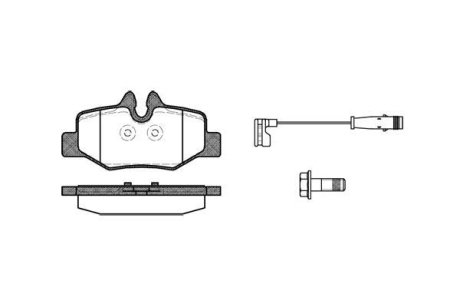 Колодки тормозные диск. задн. (Remsa) MB Vito 639 Bosch ver. (P10103.02) WOKING P1010302