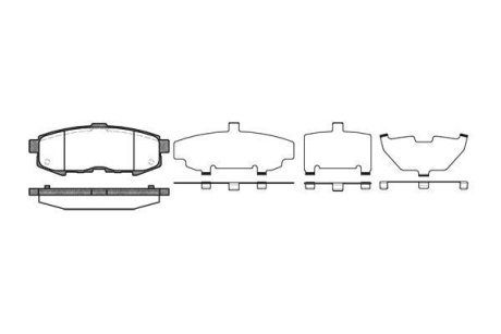 Колодки тормозные диск. задн. (Remsa) Mazda MPV II 2.0d 2.3i (02-06) (P10603.00) WOKING P1060300 (фото 1)