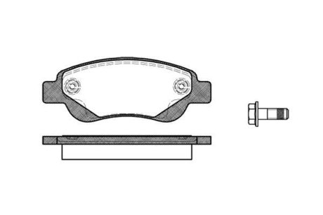 Колодки тормозные диск. перед. (Remsa) PSA C1 I II / 107 05>14, 108 14> / Toyota Aygo 05> 14> Bosch ver. (P10773.00) WOKING P1077300 (фото 1)