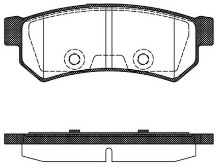 Гальмівні колодки зад. Gentra/Lacetti/Lacetti/Nubira 03- WOKING P1148310