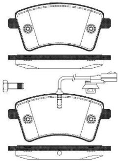 Колодки тормозные диск. перед. (Remsa) Renault Kangoo be bop 1.5 09-,Renault Kangoo be bop 1.6 09- (P12513.01) WOKING P1251301 (фото 1)