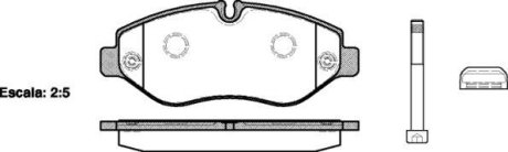 Колодки тормозные диск. перед. (Remsa) Iveco Daily 01>, 06>, 11>, 14> (P13453.10) WOKING P1345310 (фото 1)