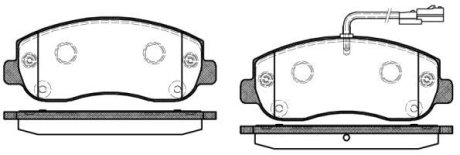 Колодки тормозные диск. перед. (Remsa) Renault Master III, Opel Movano 2.3 11- (P15493.01) WOKING P1549301