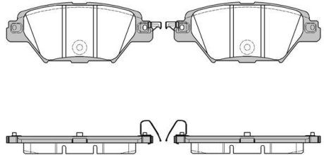 Колодки тормозные диск. задн. (Remsa) Mazda CX-9 2,5t 16> (P16123.04) WOKING P1612304