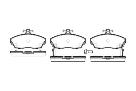 Колодки тормозные диск. перед. (Remsa) Honda Civic vii 1.3 00-06,Honda Civic vii 1.4 00-06 (P2373.02) WOKING P237302 (фото 1)