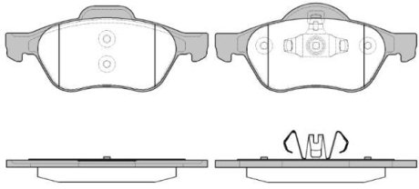 Колодки гальмівні диск. перед. (вир-во Remsa) Renault Laguna 1.5 08- (P8623.40) WOKING P862340