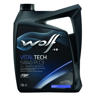 Масло моторное Vitaltech PI C3 5W-40 (5 л) Wolf 8303012