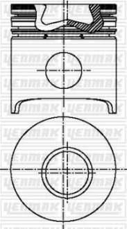 Поршень с кольцами і пальцем RENAULT Master 2.5TD -98 (размер отв. 93 / STD) (8140.47 / S 9 U 714) YENMAK 3103687000