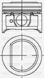 FORD Поршень с кольцами і пальцем (размер отв. 76,00/STD) Escort Fiesta 1,6 (ZH16 ZETEC E) YENMAK 3103769000 (фото 1)