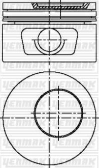 Поршень с кольцами і пальцем (размер отв. 84,80/STD) OPEL VECTRA A 1.8 (4цил.) (1.8SV, 1.8SEH, 1.8SE) YENMAK 3103804000