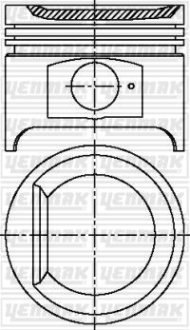 Поршень з кільцями і пальцем (розмір отв. 83.00/STD) CITROEN BX 1.6 PEUGEOT 309/405 1.6 YENMAK 3104116000