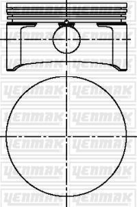 Поршень с кольцами і пальцем (размер отв. 80.5 / STD) Opel Astra G 1.8 (4цл.) (X 1.8 XE1, Z 1.8 XE, Z 1.8 XEL) YENMAK 3104219000