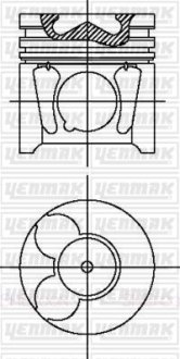 Поршень с кольцами і пальцем (размер отв. 85.00/STD) CITROEN Jumper/Berlingo 2.0HDI 99- (RHR (DW10BTED4) FORD Kuga/Focus/C-Max 2.0TDCi 03- (G6DA/G6DB/G6DD) YENMAK 3104497000