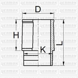 Гильза цилиндра (размер отв. 83 / STD) CITROEN Berlingo 1.8 (4цл.) (205-309-405B) YENMAK 5105881000