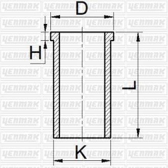 Гильза цилиндра (размер отв. 88.00/STD) DB W202/W210/W211 2.2CDI (OM 611) YENMAK 5165606000