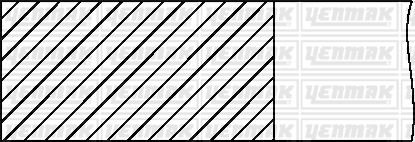 Комплект поршневих кілець (на 1 поршень) RENAULT R11, R19, R21 1.7 (81.5/0.5) (1,75/2/3) YENMAK 9109158050 (фото 1)