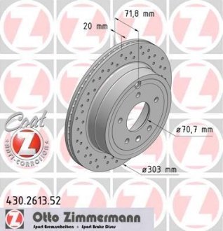 Диск гальмівний ZIMMERMANN 430261352