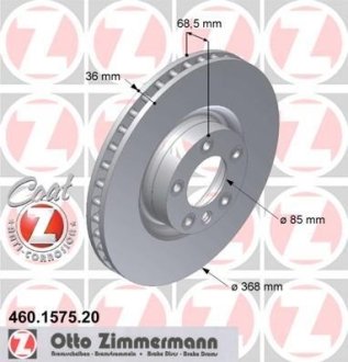 Диск тормозной ZIMMERMANN 460157520