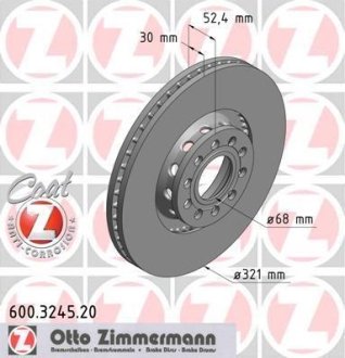 Диск гальмівний ZIMMERMANN 600324520